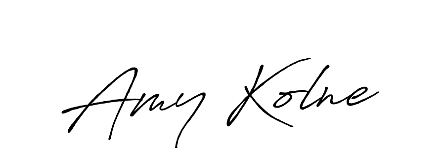 Use a signature maker to create a handwritten signature online. With this signature software, you can design (Antro_Vectra_Bolder) your own signature for name Amy Kolne. Amy Kolne signature style 7 images and pictures png