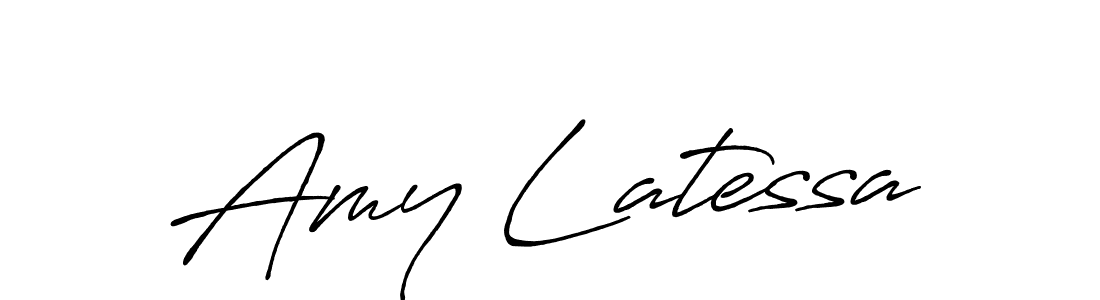 Amy Latessa stylish signature style. Best Handwritten Sign (Antro_Vectra_Bolder) for my name. Handwritten Signature Collection Ideas for my name Amy Latessa. Amy Latessa signature style 7 images and pictures png