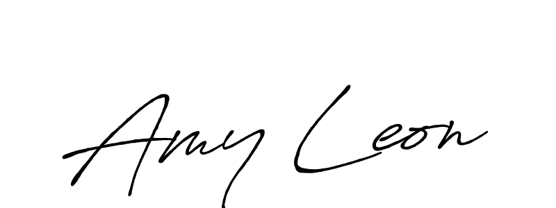 Design your own signature with our free online signature maker. With this signature software, you can create a handwritten (Antro_Vectra_Bolder) signature for name Amy Leon. Amy Leon signature style 7 images and pictures png