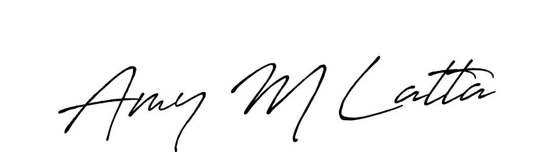 Design your own signature with our free online signature maker. With this signature software, you can create a handwritten (Antro_Vectra_Bolder) signature for name Amy M Latta. Amy M Latta signature style 7 images and pictures png