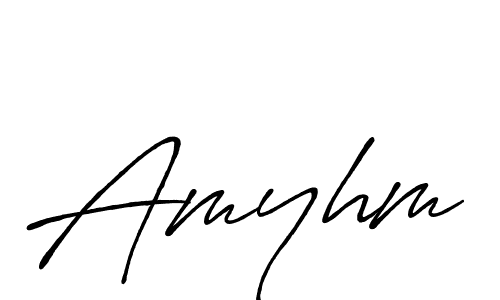 Amyhm stylish signature style. Best Handwritten Sign (Antro_Vectra_Bolder) for my name. Handwritten Signature Collection Ideas for my name Amyhm. Amyhm signature style 7 images and pictures png