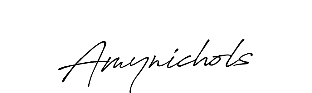 Use a signature maker to create a handwritten signature online. With this signature software, you can design (Antro_Vectra_Bolder) your own signature for name Amynichols. Amynichols signature style 7 images and pictures png