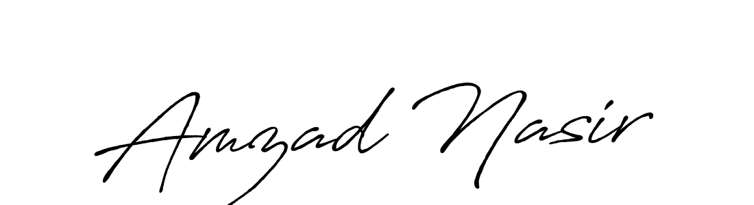 Amzad Nasir stylish signature style. Best Handwritten Sign (Antro_Vectra_Bolder) for my name. Handwritten Signature Collection Ideas for my name Amzad Nasir. Amzad Nasir signature style 7 images and pictures png