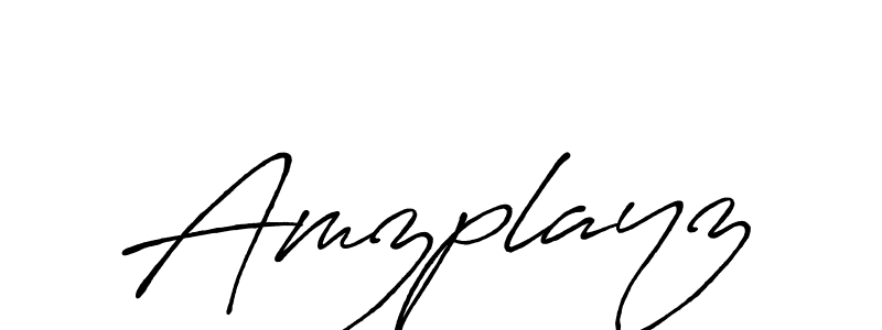 Design your own signature with our free online signature maker. With this signature software, you can create a handwritten (Antro_Vectra_Bolder) signature for name Amzplayz. Amzplayz signature style 7 images and pictures png