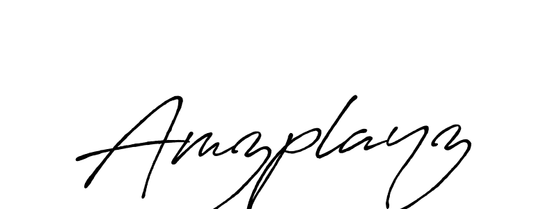 Design your own signature with our free online signature maker. With this signature software, you can create a handwritten (Antro_Vectra_Bolder) signature for name Amzplayz. Amzplayz signature style 7 images and pictures png