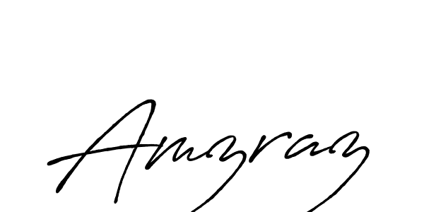 The best way (Antro_Vectra_Bolder) to make a short signature is to pick only two or three words in your name. The name Amzraz include a total of six letters. For converting this name. Amzraz signature style 7 images and pictures png