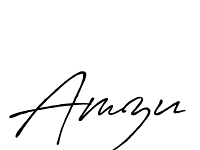 Create a beautiful signature design for name Amzu. With this signature (Antro_Vectra_Bolder) fonts, you can make a handwritten signature for free. Amzu signature style 7 images and pictures png