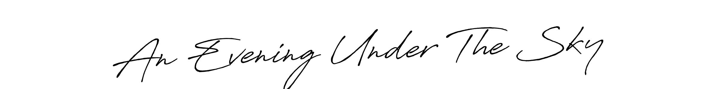 You can use this online signature creator to create a handwritten signature for the name An Evening Under The Sky. This is the best online autograph maker. An Evening Under The Sky signature style 7 images and pictures png