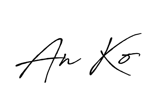 Create a beautiful signature design for name An Ko. With this signature (Antro_Vectra_Bolder) fonts, you can make a handwritten signature for free. An Ko signature style 7 images and pictures png