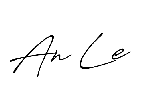 Make a beautiful signature design for name An Le. With this signature (Antro_Vectra_Bolder) style, you can create a handwritten signature for free. An Le signature style 7 images and pictures png