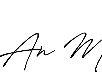 Design your own signature with our free online signature maker. With this signature software, you can create a handwritten (Antro_Vectra_Bolder) signature for name An M. An M signature style 7 images and pictures png