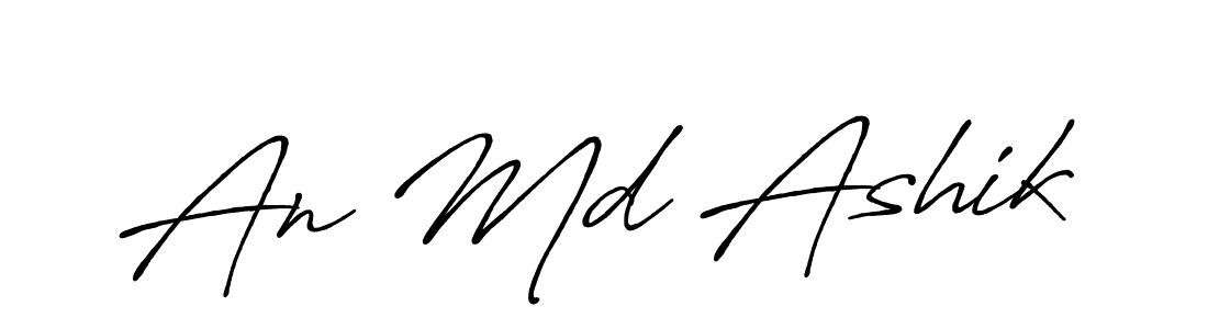 An Md Ashik stylish signature style. Best Handwritten Sign (Antro_Vectra_Bolder) for my name. Handwritten Signature Collection Ideas for my name An Md Ashik. An Md Ashik signature style 7 images and pictures png