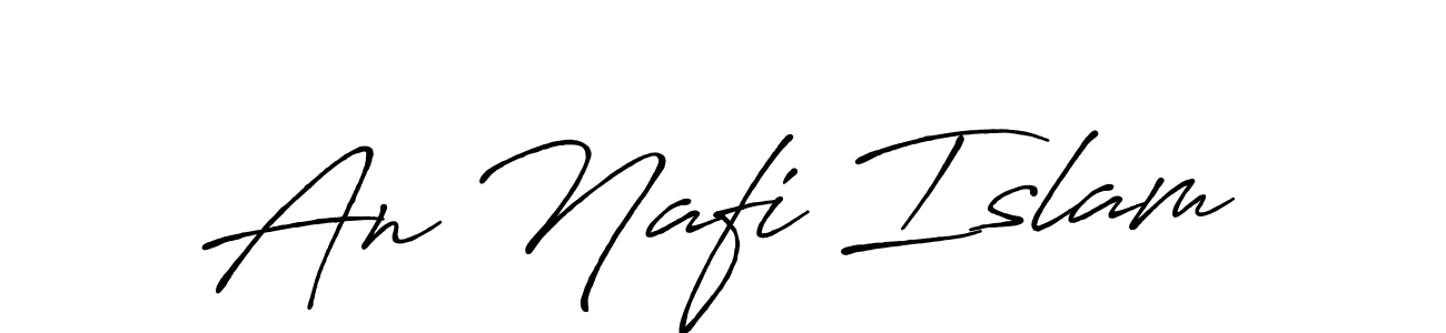 How to make An Nafi Islam name signature. Use Antro_Vectra_Bolder style for creating short signs online. This is the latest handwritten sign. An Nafi Islam signature style 7 images and pictures png