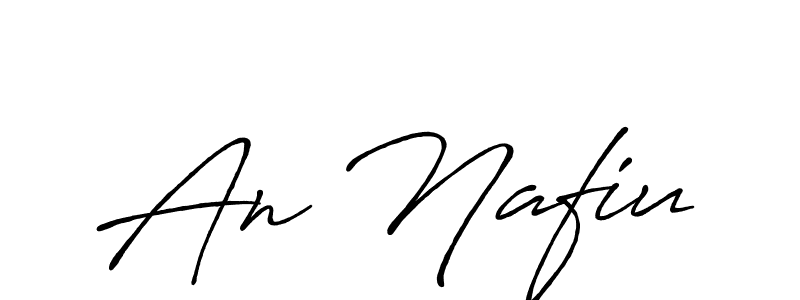 Make a beautiful signature design for name An Nafiu. With this signature (Antro_Vectra_Bolder) style, you can create a handwritten signature for free. An Nafiu signature style 7 images and pictures png