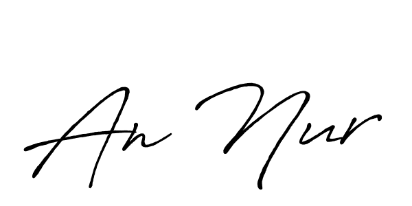 Use a signature maker to create a handwritten signature online. With this signature software, you can design (Antro_Vectra_Bolder) your own signature for name An Nur. An Nur signature style 7 images and pictures png