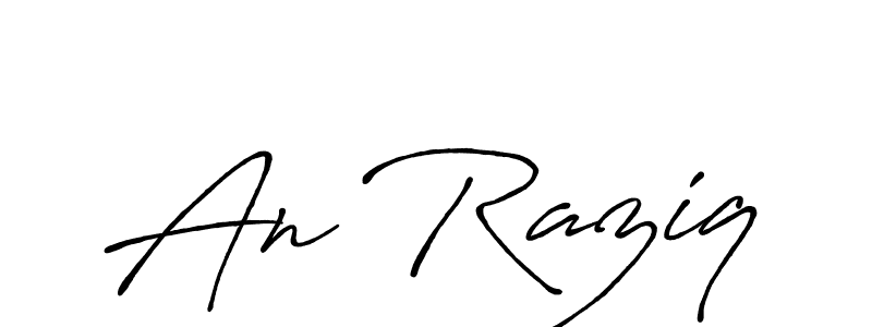 Design your own signature with our free online signature maker. With this signature software, you can create a handwritten (Antro_Vectra_Bolder) signature for name An Raziq. An Raziq signature style 7 images and pictures png