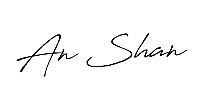 Make a beautiful signature design for name An Shan. Use this online signature maker to create a handwritten signature for free. An Shan signature style 7 images and pictures png
