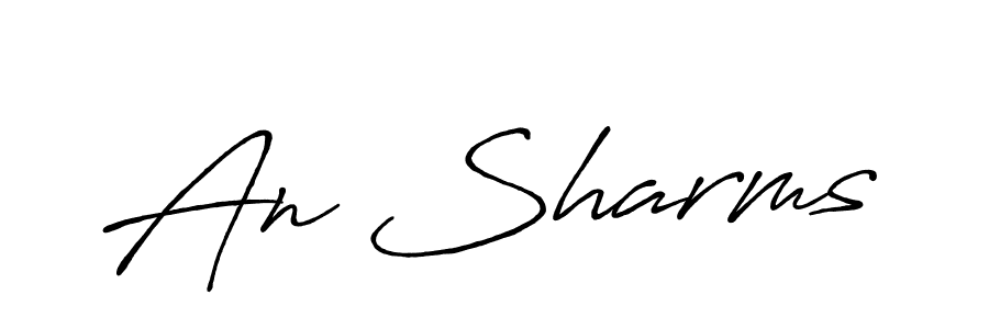 The best way (Antro_Vectra_Bolder) to make a short signature is to pick only two or three words in your name. The name An Sharms include a total of six letters. For converting this name. An Sharms signature style 7 images and pictures png