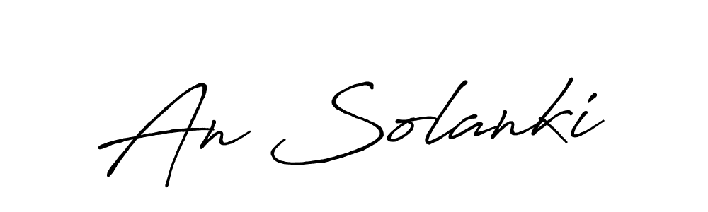 Create a beautiful signature design for name An Solanki. With this signature (Antro_Vectra_Bolder) fonts, you can make a handwritten signature for free. An Solanki signature style 7 images and pictures png