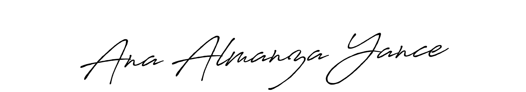 The best way (Antro_Vectra_Bolder) to make a short signature is to pick only two or three words in your name. The name Ana Almanza Yance include a total of six letters. For converting this name. Ana Almanza Yance signature style 7 images and pictures png