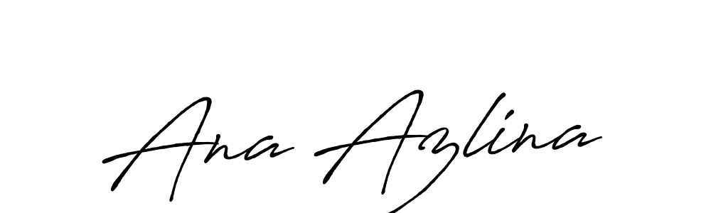 Ana Azlina stylish signature style. Best Handwritten Sign (Antro_Vectra_Bolder) for my name. Handwritten Signature Collection Ideas for my name Ana Azlina. Ana Azlina signature style 7 images and pictures png