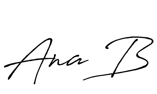 Ana B stylish signature style. Best Handwritten Sign (Antro_Vectra_Bolder) for my name. Handwritten Signature Collection Ideas for my name Ana B. Ana B signature style 7 images and pictures png