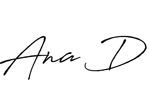 How to make Ana D name signature. Use Antro_Vectra_Bolder style for creating short signs online. This is the latest handwritten sign. Ana D signature style 7 images and pictures png