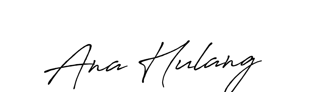 The best way (Antro_Vectra_Bolder) to make a short signature is to pick only two or three words in your name. The name Ana Hulang include a total of six letters. For converting this name. Ana Hulang signature style 7 images and pictures png