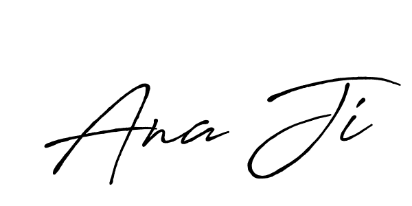 How to make Ana Ji signature? Antro_Vectra_Bolder is a professional autograph style. Create handwritten signature for Ana Ji name. Ana Ji signature style 7 images and pictures png