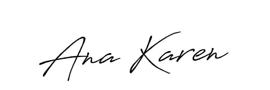 How to make Ana Karen name signature. Use Antro_Vectra_Bolder style for creating short signs online. This is the latest handwritten sign. Ana Karen signature style 7 images and pictures png