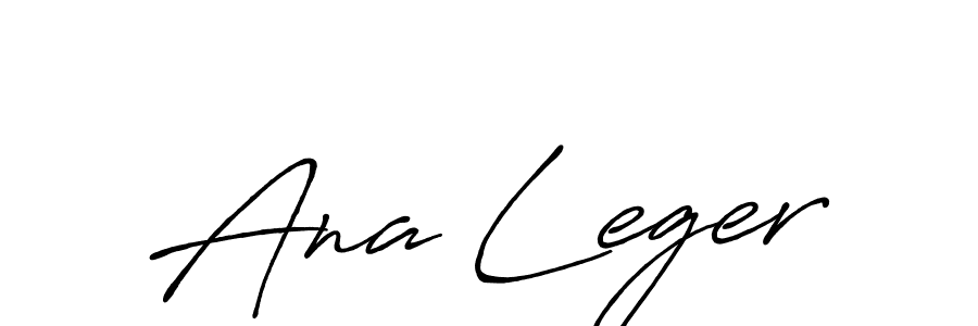 Make a beautiful signature design for name Ana Leger. With this signature (Antro_Vectra_Bolder) style, you can create a handwritten signature for free. Ana Leger signature style 7 images and pictures png