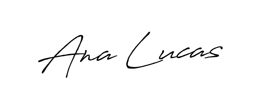 Ana Lucas stylish signature style. Best Handwritten Sign (Antro_Vectra_Bolder) for my name. Handwritten Signature Collection Ideas for my name Ana Lucas. Ana Lucas signature style 7 images and pictures png