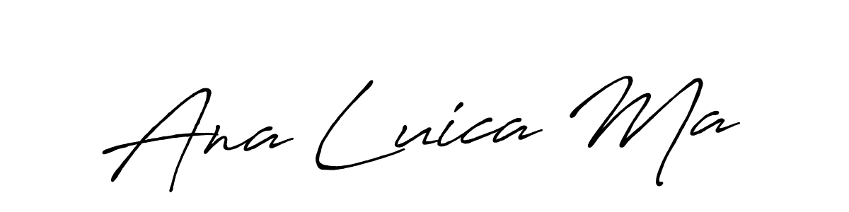 Antro_Vectra_Bolder is a professional signature style that is perfect for those who want to add a touch of class to their signature. It is also a great choice for those who want to make their signature more unique. Get Ana Luica Ma name to fancy signature for free. Ana Luica Ma signature style 7 images and pictures png