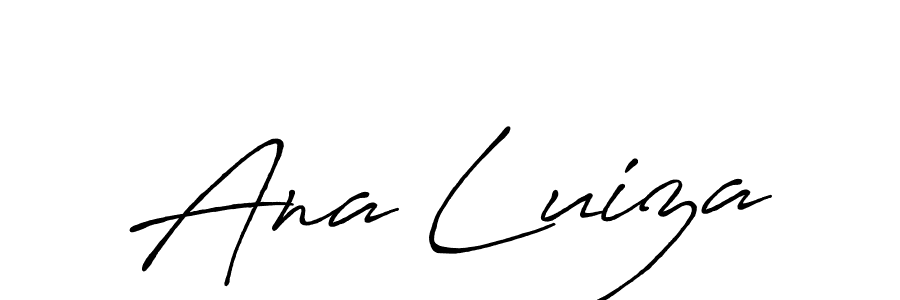 Create a beautiful signature design for name Ana Luiza. With this signature (Antro_Vectra_Bolder) fonts, you can make a handwritten signature for free. Ana Luiza signature style 7 images and pictures png