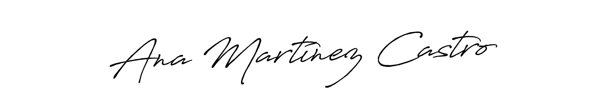 How to make Ana Martínez Castro name signature. Use Antro_Vectra_Bolder style for creating short signs online. This is the latest handwritten sign. Ana Martínez Castro signature style 7 images and pictures png