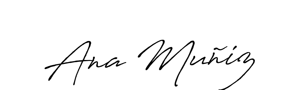 Antro_Vectra_Bolder is a professional signature style that is perfect for those who want to add a touch of class to their signature. It is also a great choice for those who want to make their signature more unique. Get Ana Muñiz name to fancy signature for free. Ana Muñiz signature style 7 images and pictures png