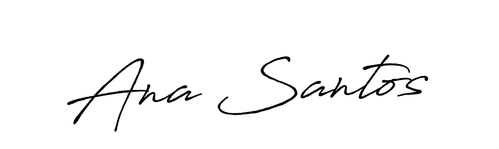 Make a beautiful signature design for name Ana Santos. With this signature (Antro_Vectra_Bolder) style, you can create a handwritten signature for free. Ana Santos signature style 7 images and pictures png