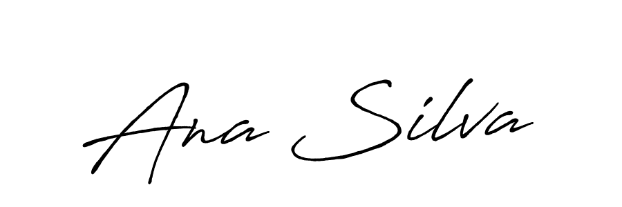 How to make Ana Silva name signature. Use Antro_Vectra_Bolder style for creating short signs online. This is the latest handwritten sign. Ana Silva signature style 7 images and pictures png