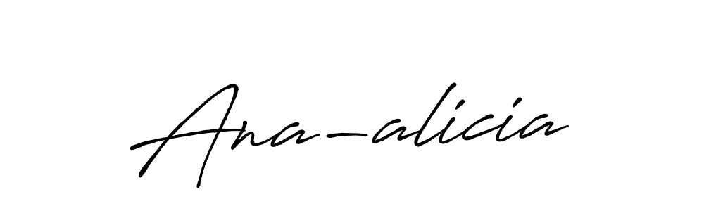 Create a beautiful signature design for name Ana-alicia. With this signature (Antro_Vectra_Bolder) fonts, you can make a handwritten signature for free. Ana-alicia signature style 7 images and pictures png