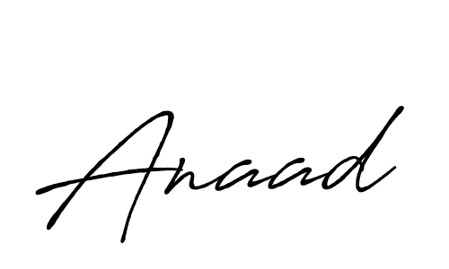 How to make Anaad name signature. Use Antro_Vectra_Bolder style for creating short signs online. This is the latest handwritten sign. Anaad signature style 7 images and pictures png