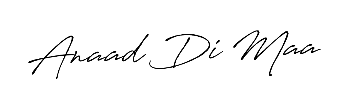 You can use this online signature creator to create a handwritten signature for the name Anaad Di Maa. This is the best online autograph maker. Anaad Di Maa signature style 7 images and pictures png