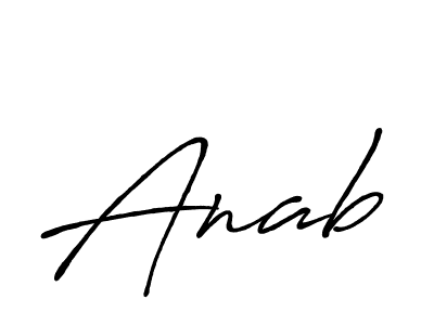 Anab stylish signature style. Best Handwritten Sign (Antro_Vectra_Bolder) for my name. Handwritten Signature Collection Ideas for my name Anab. Anab signature style 7 images and pictures png