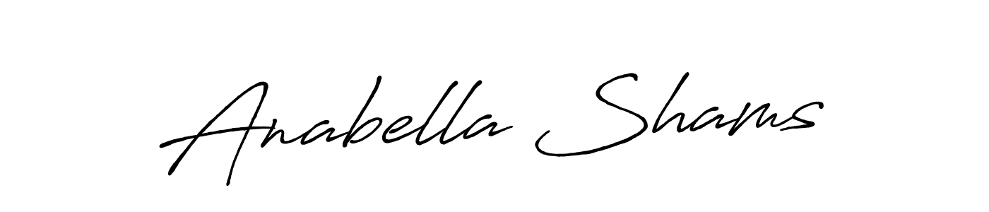 How to make Anabella Shams name signature. Use Antro_Vectra_Bolder style for creating short signs online. This is the latest handwritten sign. Anabella Shams signature style 7 images and pictures png