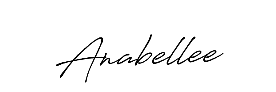 How to make Anabellee name signature. Use Antro_Vectra_Bolder style for creating short signs online. This is the latest handwritten sign. Anabellee signature style 7 images and pictures png