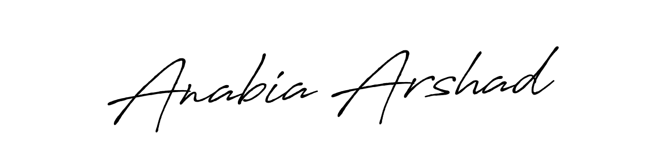 Anabia Arshad stylish signature style. Best Handwritten Sign (Antro_Vectra_Bolder) for my name. Handwritten Signature Collection Ideas for my name Anabia Arshad. Anabia Arshad signature style 7 images and pictures png