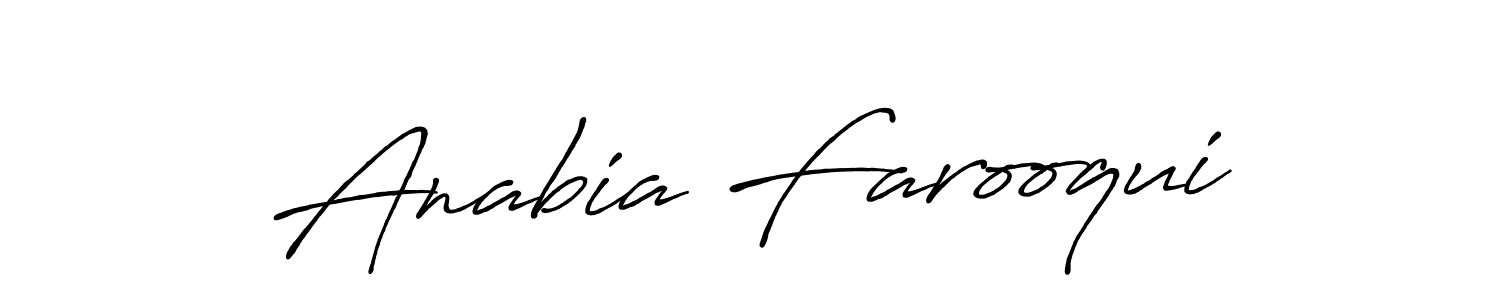 Design your own signature with our free online signature maker. With this signature software, you can create a handwritten (Antro_Vectra_Bolder) signature for name Anabia Farooqui. Anabia Farooqui signature style 7 images and pictures png