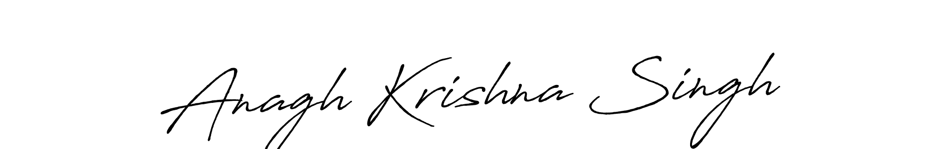 This is the best signature style for the Anagh Krishna Singh name. Also you like these signature font (Antro_Vectra_Bolder). Mix name signature. Anagh Krishna Singh signature style 7 images and pictures png
