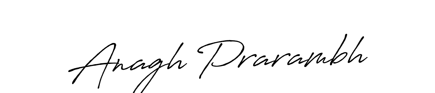 Anagh Prarambh stylish signature style. Best Handwritten Sign (Antro_Vectra_Bolder) for my name. Handwritten Signature Collection Ideas for my name Anagh Prarambh. Anagh Prarambh signature style 7 images and pictures png