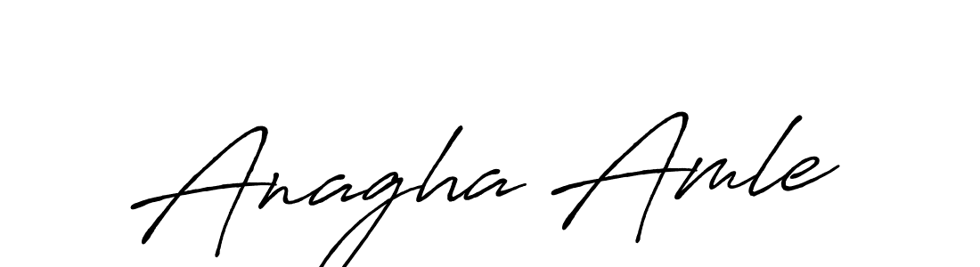 Create a beautiful signature design for name Anagha Amle. With this signature (Antro_Vectra_Bolder) fonts, you can make a handwritten signature for free. Anagha Amle signature style 7 images and pictures png