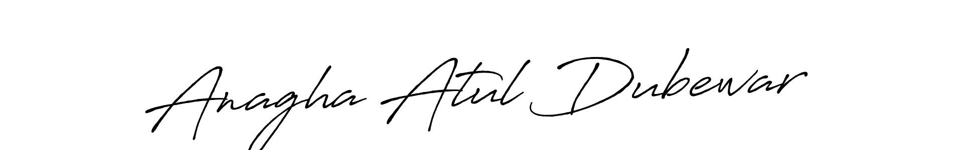 Use a signature maker to create a handwritten signature online. With this signature software, you can design (Antro_Vectra_Bolder) your own signature for name Anagha Atul Dubewar. Anagha Atul Dubewar signature style 7 images and pictures png